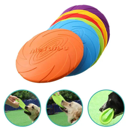 Pet Dog Flying Disk Toy Silicone Material Environmentally Friendly Anti-Chew Dog Puppy Interactive Training Pet Supplies