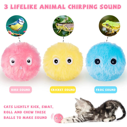 Smart Cat Toys Interactive Ball Catnip Cat Training Toy Pet Playing Ball Pet Squeaky Supplies Products Toy for Cats Kitten Kitty